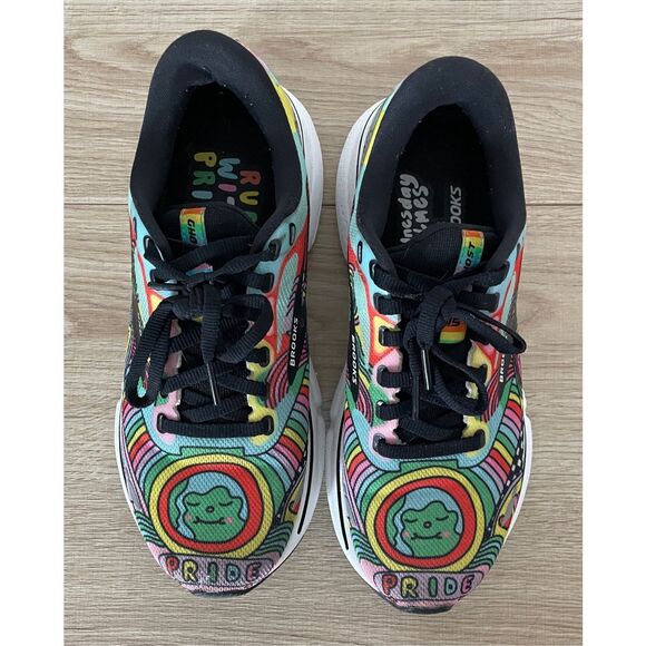 Brooks Ghost 15 Women 6.5 Rainbow Artist‎ Collab Wednesday Holmes Running Shoes - Picture 3 of 12